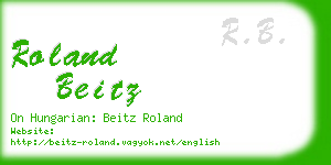 roland beitz business card